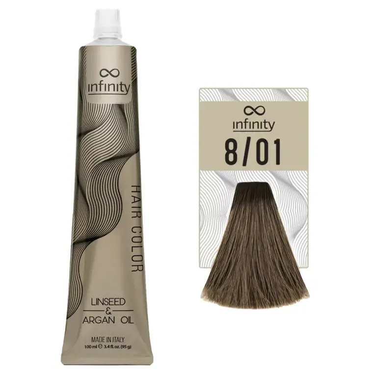 Prirodne hladne nijanse - farba za kosu 100 ml — Hladna prirodna svetloplava 8/01 — slika 1