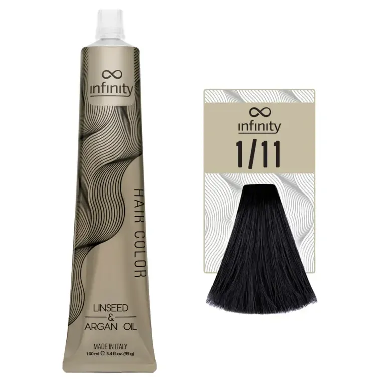 Pepeljaste nijanse - farba za kosu 100 ml — Plavetno crna 1/11 — slika 1