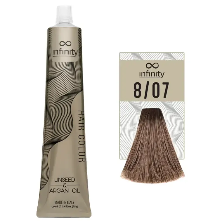 Braon nijanse - farba za kosu 100 ml — Svetla duvan-braon 8/07 — slika 1