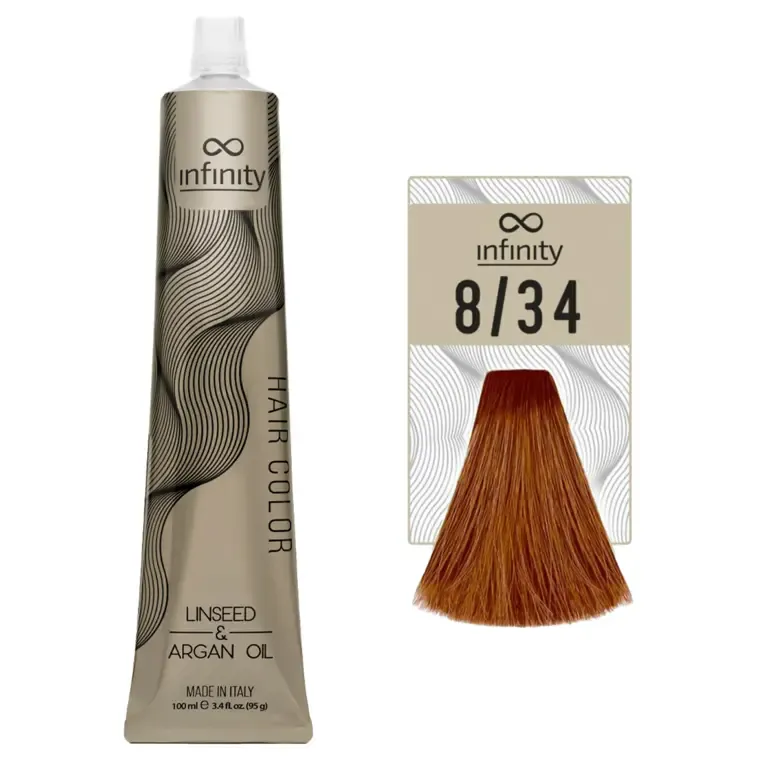 Bakarne nijanse - farba za kosu 100 ml — Bakarnozlatna svetloplava 8/34 — slika 1