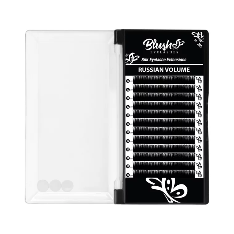 Svilene trepavice za ruski volumen - D kriva 12 mm — slika 3