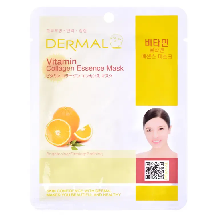 Sheet maska za lice DERMAL Collagen Essence vitamin — slika 1