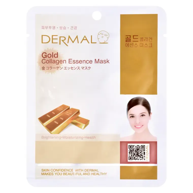 Sheet maska za lice DERMAL Collagen Essence Gold — slika 1