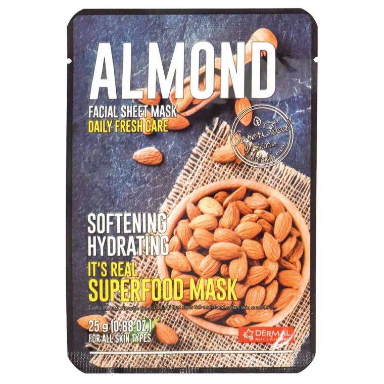 Sheet maska za lice DERMAL Superfood badem — slika 1