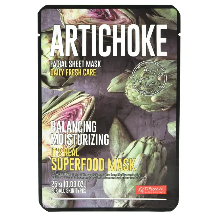 Sheet maska za lice DERMAL Superfood artičoka — slika 1