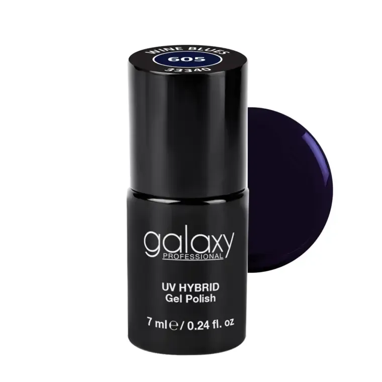 DEEP BLUES - trajni lak za nokte UV/LED Hybrid 7 ml — Wine Blues S605 — slika 1