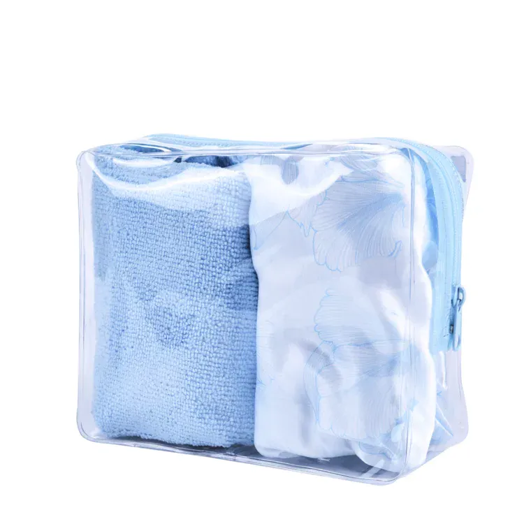 Set kapa za tuširanje i turban Blue Flower — slika 1
