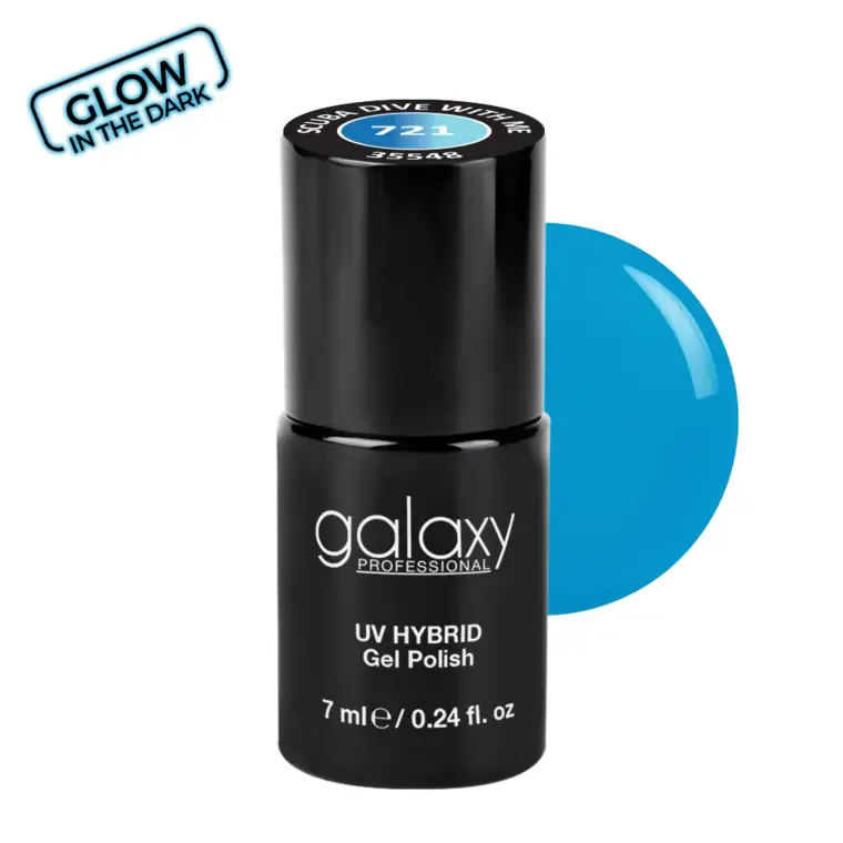 GLOW IN THE DARK - trajni lak za nokte UV/LED Hybrid 7 ml — Scuba Dive with Me S721 — slika 1