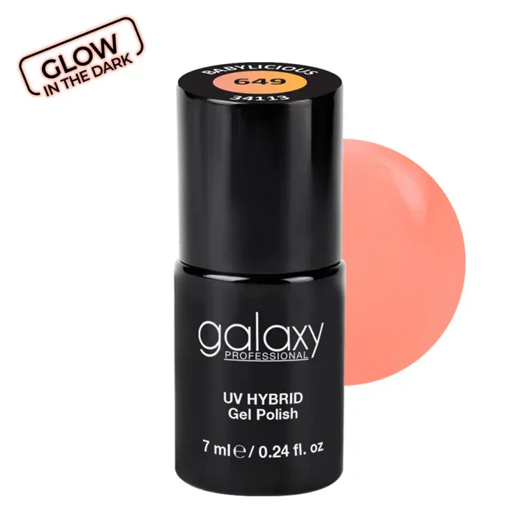 GLOW IN THE DARK - trajni lak za nokte UV/LED Hybrid 7 ml — Babylicious S649 — slika 1