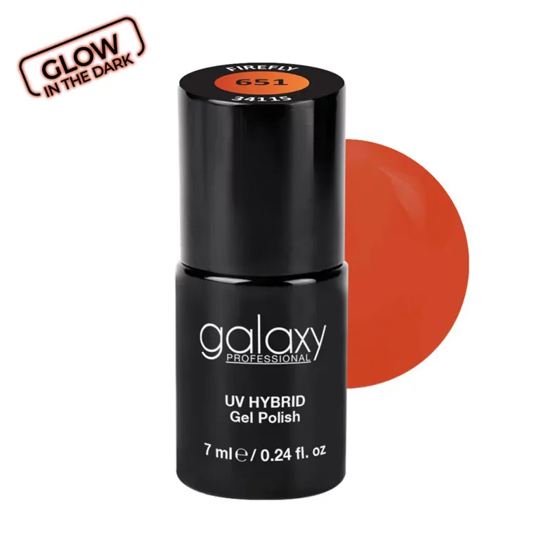 GLOW IN THE DARK - trajni lak za nokte UV/LED Hybrid 7 ml — Firefly S651 — slika 1