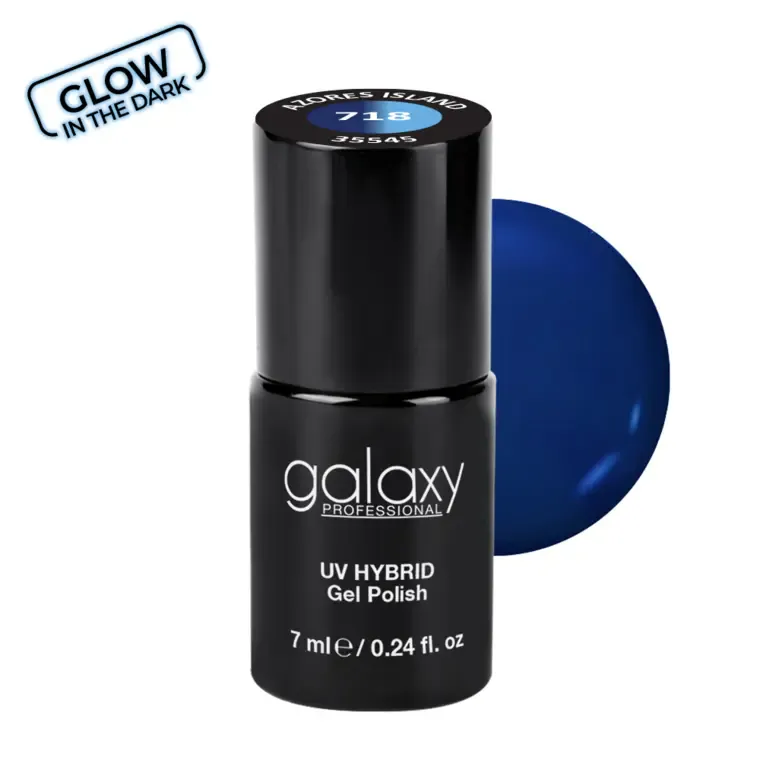 GLOW IN THE DARK - trajni lak za nokte UV/LED Hybrid 7 ml — Azores Island S718 — slika 1