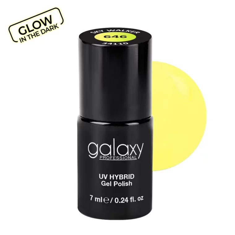GLOW IN THE DARK - trajni lak za nokte UV/LED Hybrid 7 ml — Sky Walker S646 — slika 1