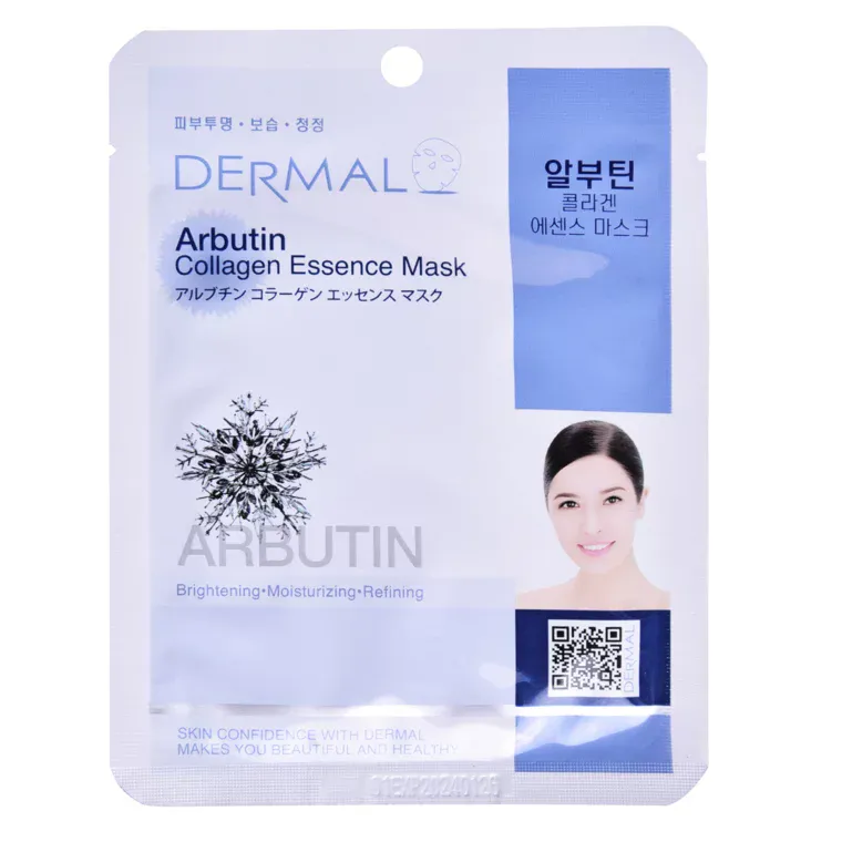 Sheet maska za lice DERMAL Collagen Essence arbutin — slika 1