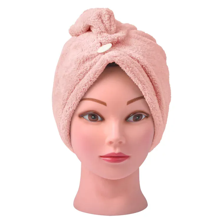 Turban za kosu - mikrofiber — Roze — slika 1