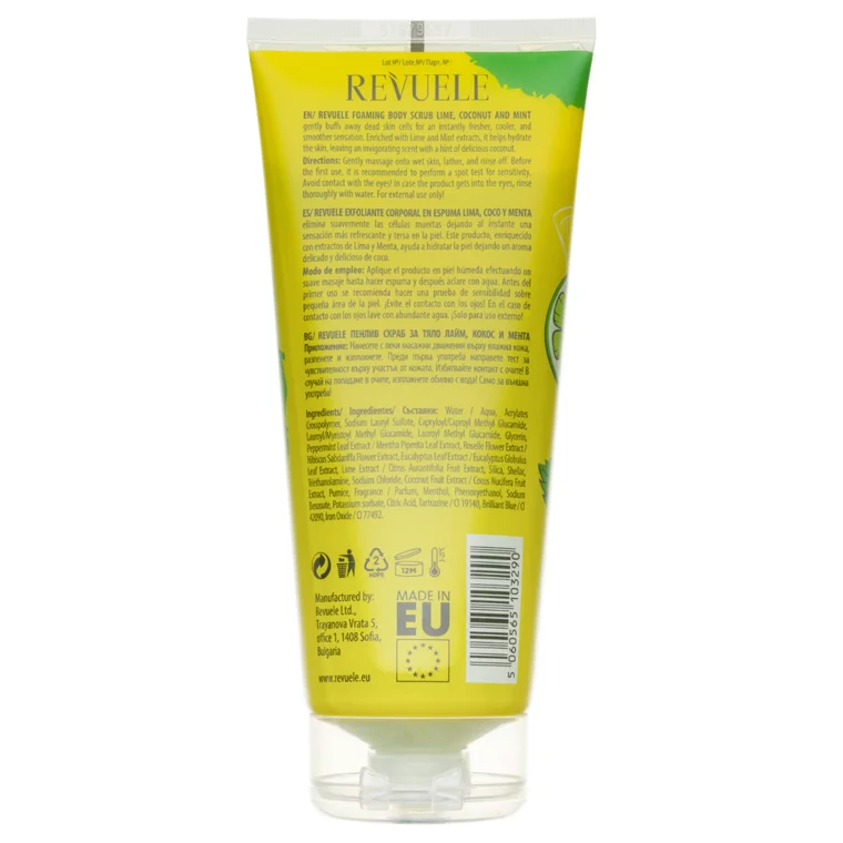 Penušavi piling za telo - limeta, kokos i menta 200 ml — slika 2