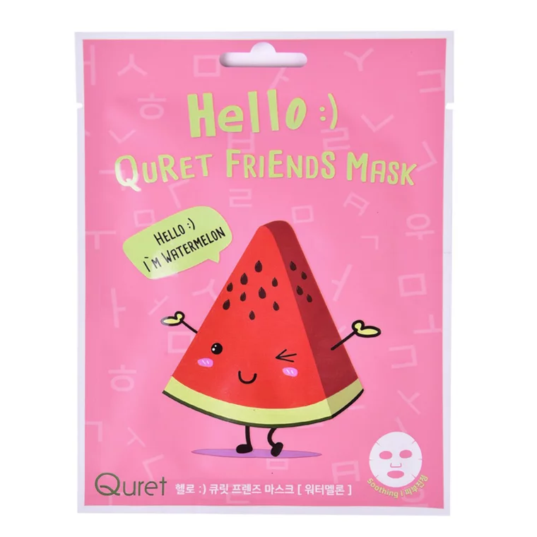 Sheet maska za lice QURET Friends lubenica — slika 1