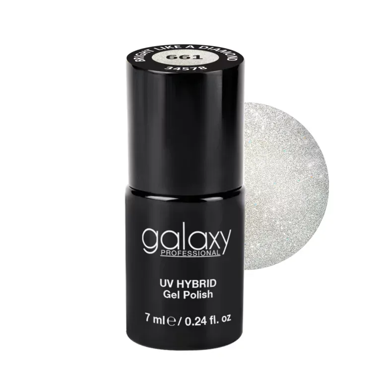 CAT EYE - trajni lak za nokte UV/LED Hybrid 7 ml — Bright Like a Diamond S661 — slika 1