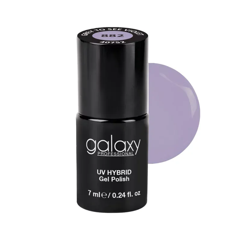 MEET THE GRACE - trajni lak za nokte UV/LED Hybrid 7 ml — Grey to See Violet S882 — slika 1
