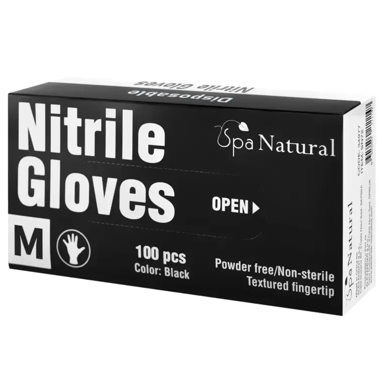 Nitrilne rukavice - crne — M — slika 1