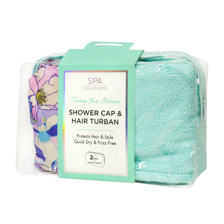 Set kapa za tuširanje i turban — Floral Dreams — slika 1