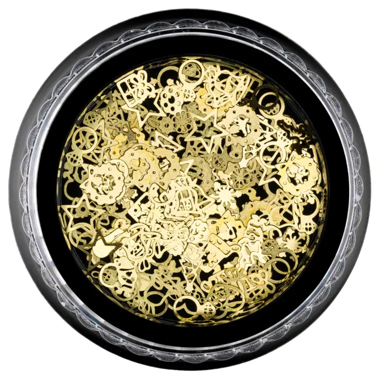 Metalni ukrasi za nokte JS001-1 Gold Ultra Thin — slika 1