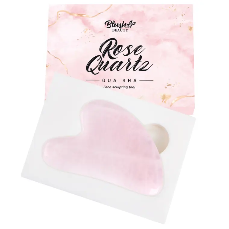 Kamen za masažu lica - Gua Sha rozenkvarc — slika 6