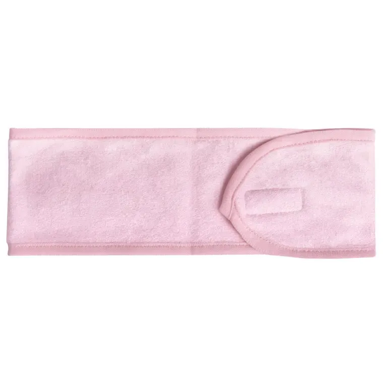 Traka za kosu sa čičkom - frotir — Roze — slika 1