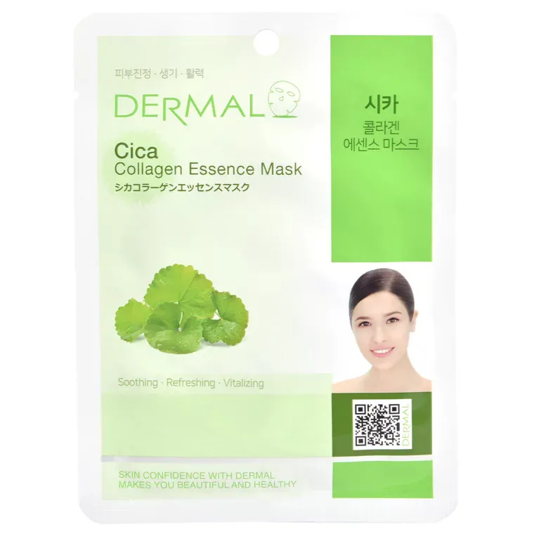 Sheet maska za lice DERMAL Collagen Essence gotu kola — slika 1