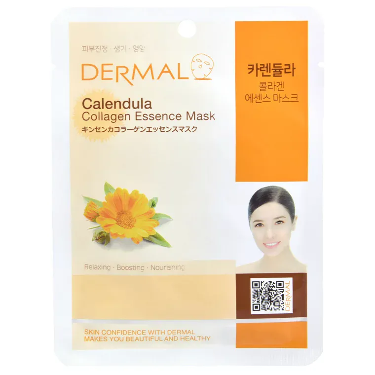 Sheet maska za lice DERMAL Collagen Essence Calendula — slika 1