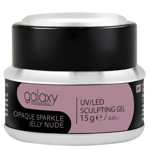 Gradivni kamuflažni gel za nadogradnju noktiju - UV/LED Opaque Sparkle Jelly Nude