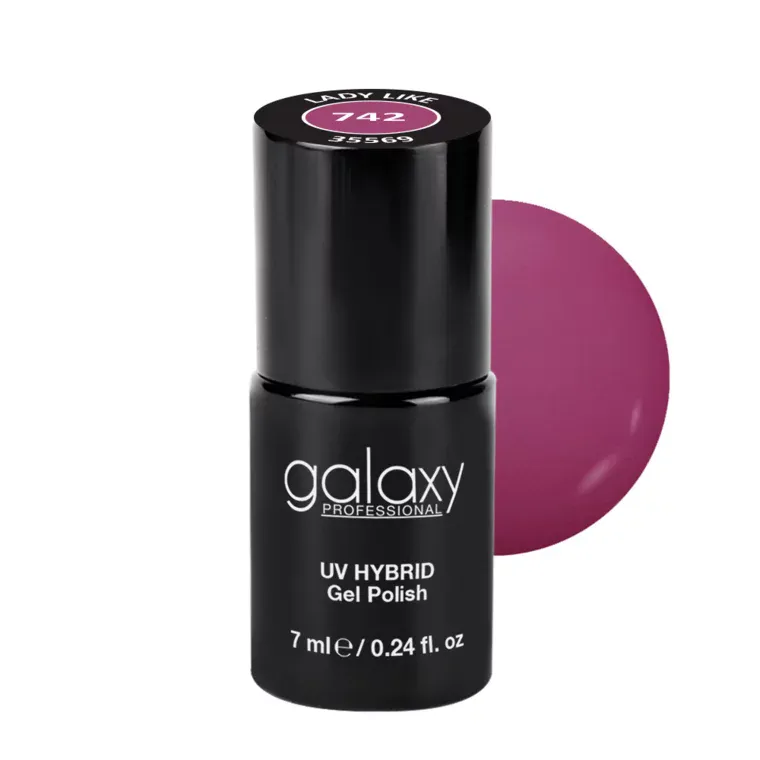 DUSKY PURPLE - trajni lak za nokte UV/LED Hybrid 7 ml — Lady Like S742 — slika 1