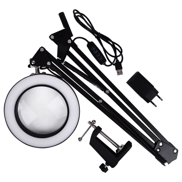 Kozmetička lupa sa LED svetlom FX308 crna — slika 4