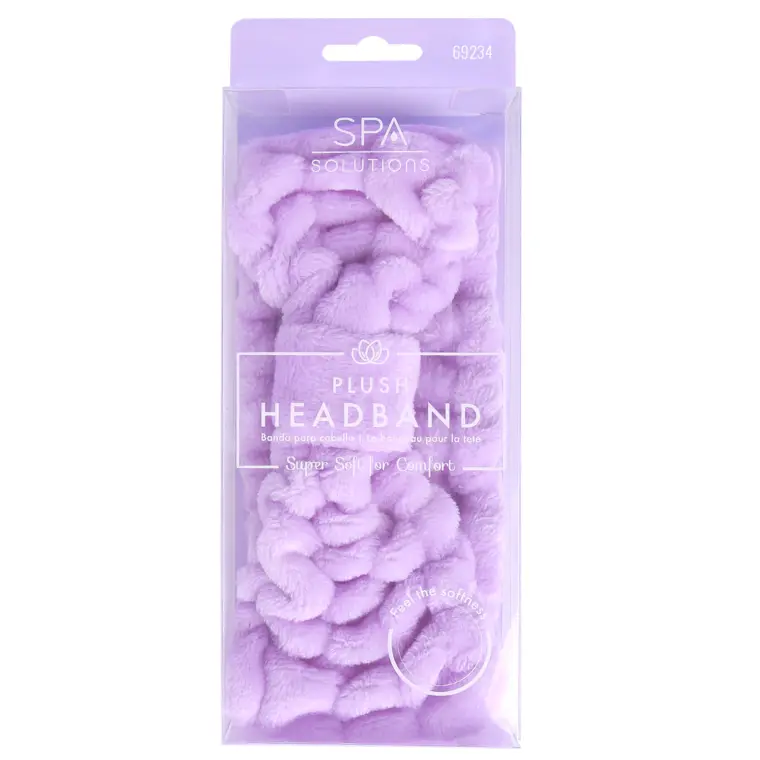 Plišana traka za kosu — Lavanda — slika 5