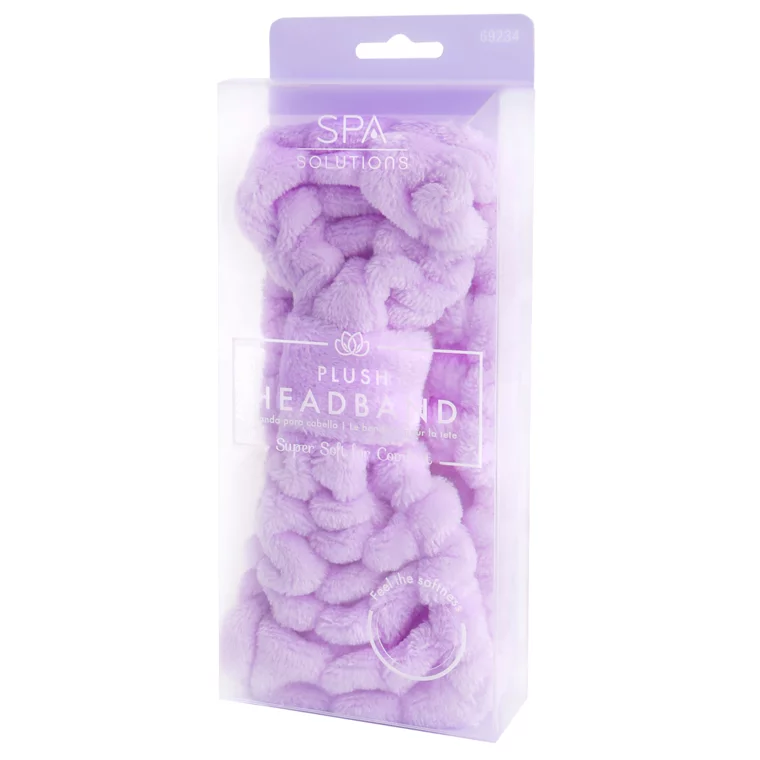 Plišana traka za kosu — Lavanda — slika 3