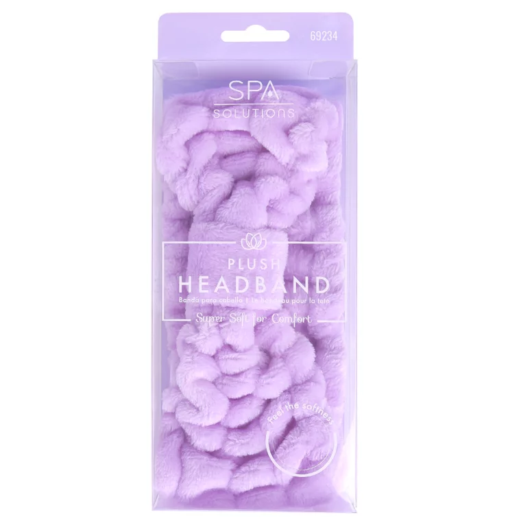 Plišana traka za kosu — Lavanda — slika 2