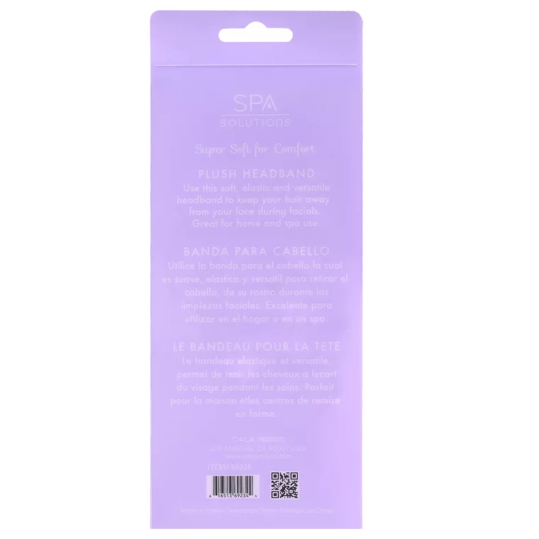 Plišana traka za kosu — Lavanda — slika 4