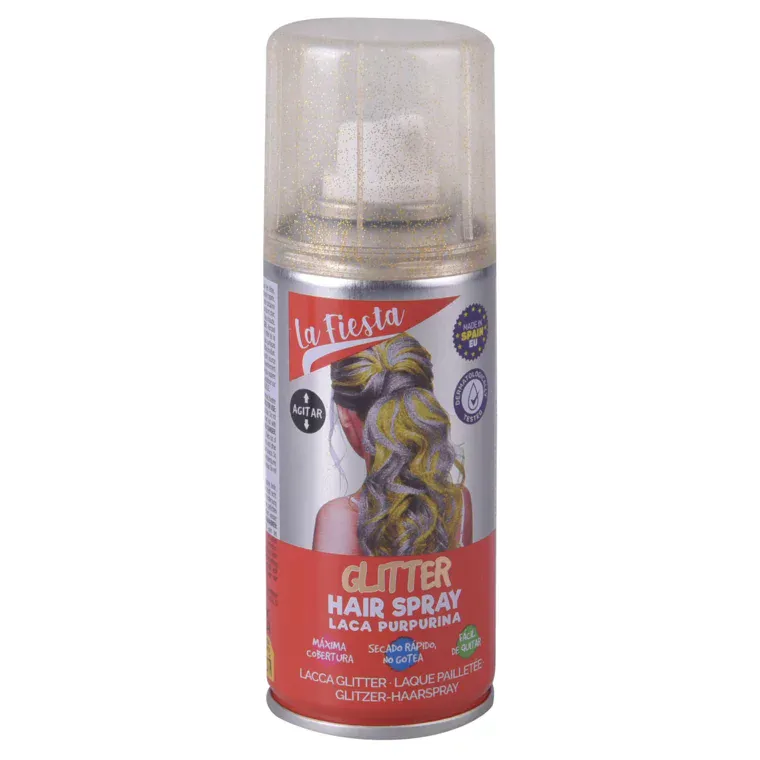 Gliter sprej za kosu LA FIESTA zlatni 100ml — slika 1