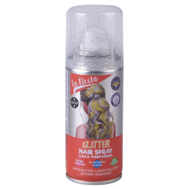 Gliter sprej za kosu LA FIESTA srebrni 100ml — slika 1