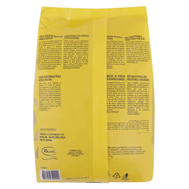 Vosak za toplu depilaciju u granulama ROIAL Natural 1000g — slika 2