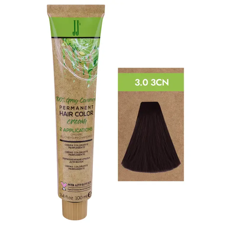 Prirodne hladne nijanse - farba za kosu Gray Coverage 100 ml — 3.0-3CN Prirodna hladna tamnobraon — slika 1