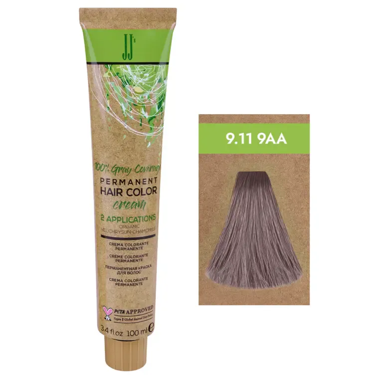 Intenzivne pepeljaste nijanse - farba za kosu Gray Coverage 100 ml — 9.11-9AA Intenzivna pepeljasta veoma svetloplava — slika 1