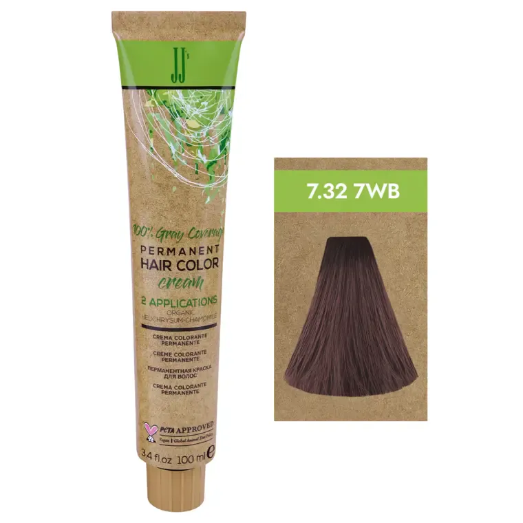 Tople bež nijanse - farba za kosu Gray Coverage 100 ml — 7.32-7WB Bež topla srednjeplava — slika 1