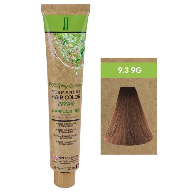 Zlatne nijanse - farba za kosu Gray Coverage 100 ml — 9.3-9G Zlatna veoma svetloplava — slika 1