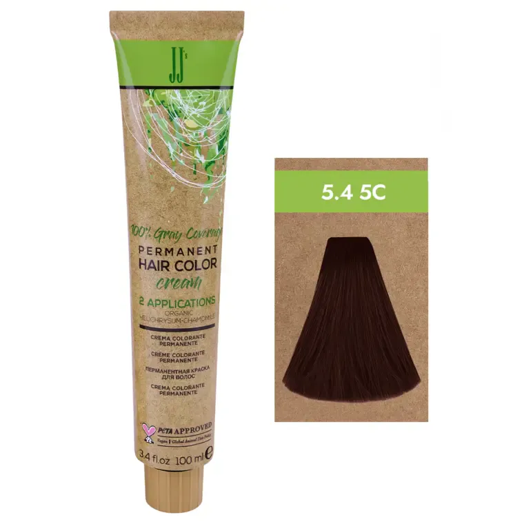 Bakarne nijanse - farba za kosu Gray Coverage 100 ml — 5.4-5C Bakarna svetlobraon — slika 1