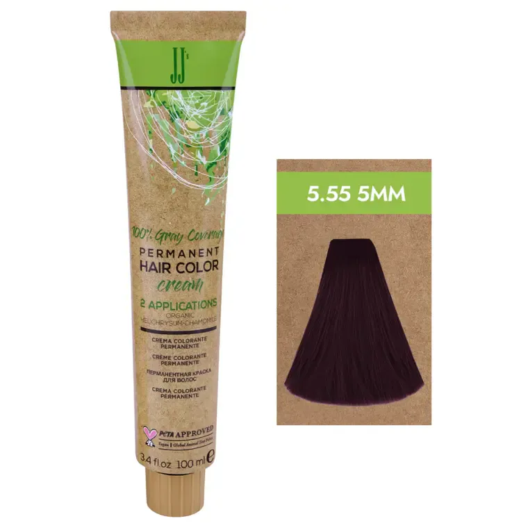 Mahagoni nijanse - farba za kosu Gray Coverage 100 ml — 5.55-5MM Intenzivna mahagoni svetlobraon — slika 1