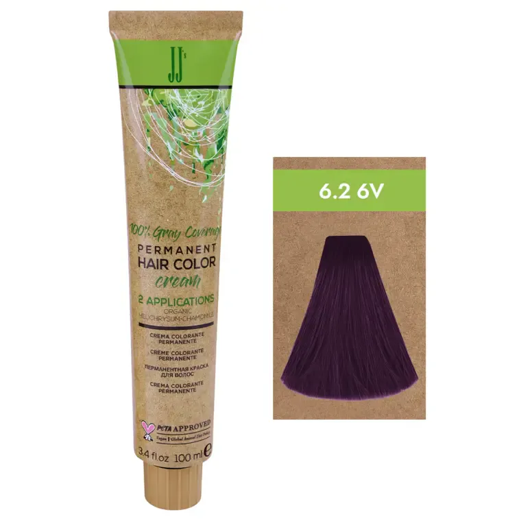 Ljubičaste nijanse - farba za kosu Gray Coverage 100 ml — 6.2-6V Ljubičasta tamnoplava — slika 1