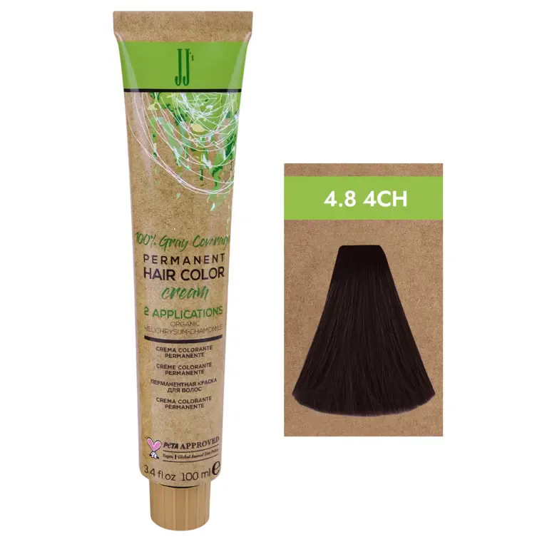 Čokoladne nijanse - farba za kosu Gray Coverage 100 ml — Čokoladna srednjebraon 4.8-4CH — slika 1