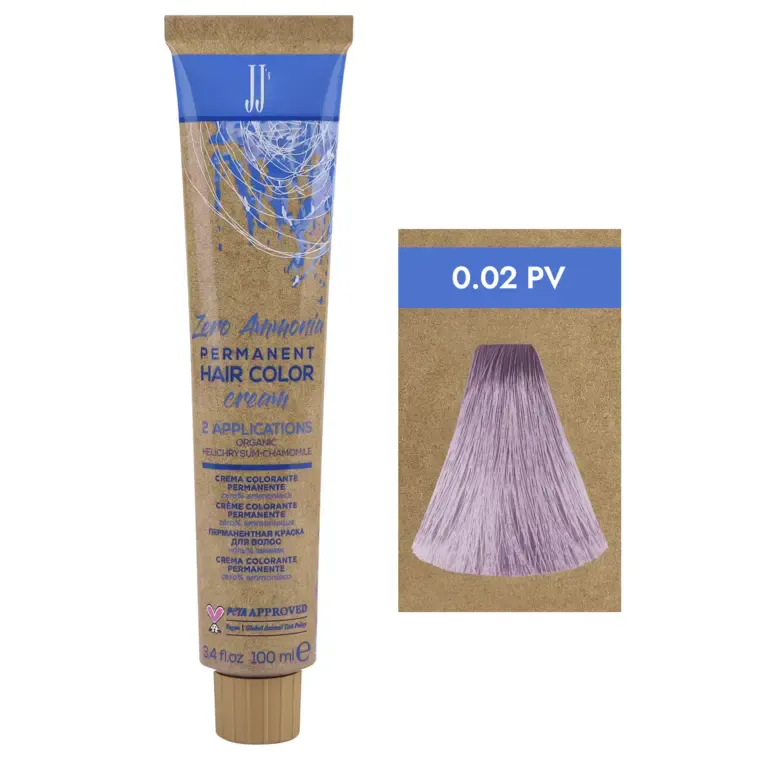 Toner za kosu JJ's Zero Ammonia 100ml — Pastel Violet 0.02 PV — slika 1