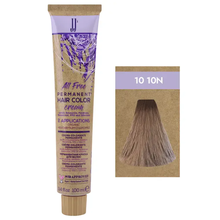 Prirodne nijanse - farba za kosu All Free 100 ml — 10-10N Ultra svetloplava — slika 1