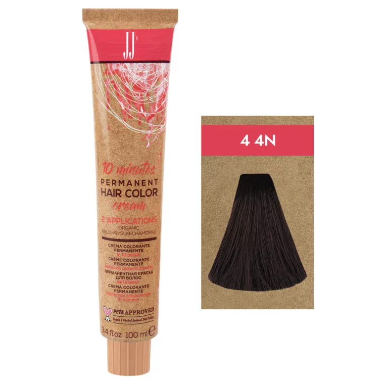 Prirodne nijanse - farba za kosu 10 Minutes 100 ml — Srednja braon 4-4N — slika 1